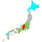 日本で行ったことがある、または通過したことがある都道府県を白地図に